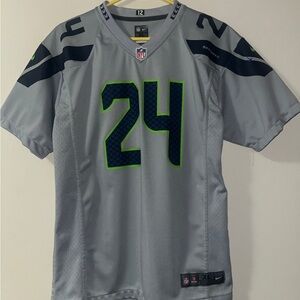 Nike NFL On Field Seattle Seahawks Marshawn Lynch Away Jersey~Youth XL/Men’s Med